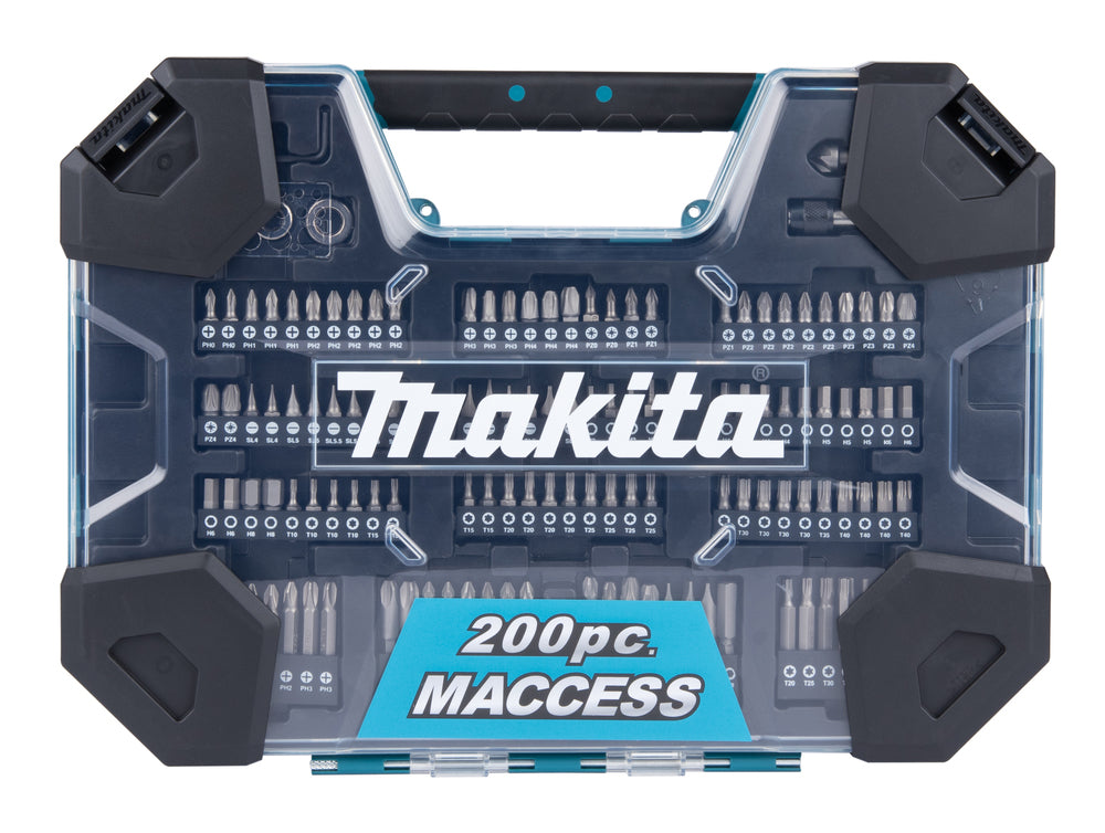 Estojo com brocas e pontas de aparafusar Maccess (200 unidades) E-22610 Makita
