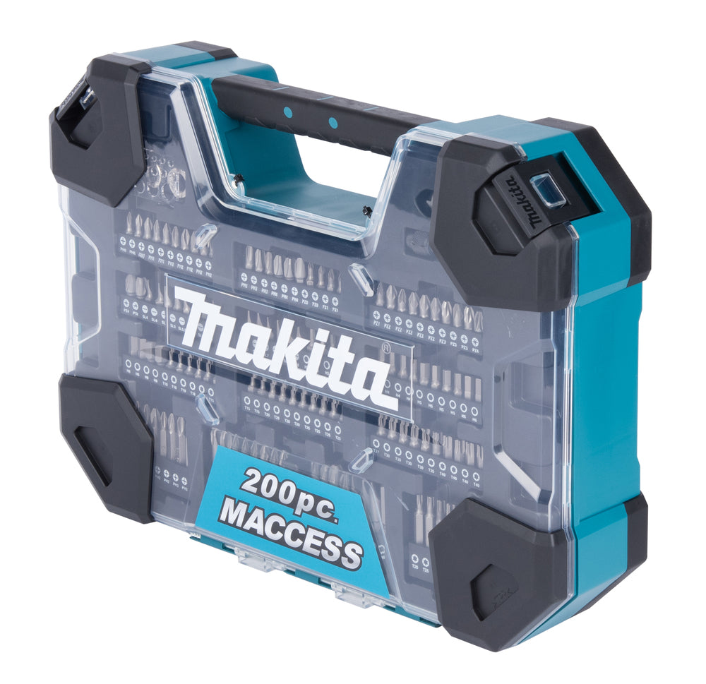 Estojo com brocas e pontas de aparafusar Maccess (200 unidades) E-22610 Makita