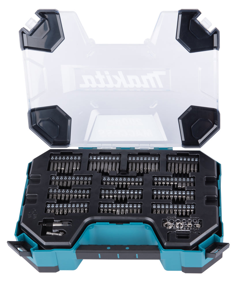 Estojo com brocas e pontas de aparafusar Maccess (200 unidades) E-22610 Makita