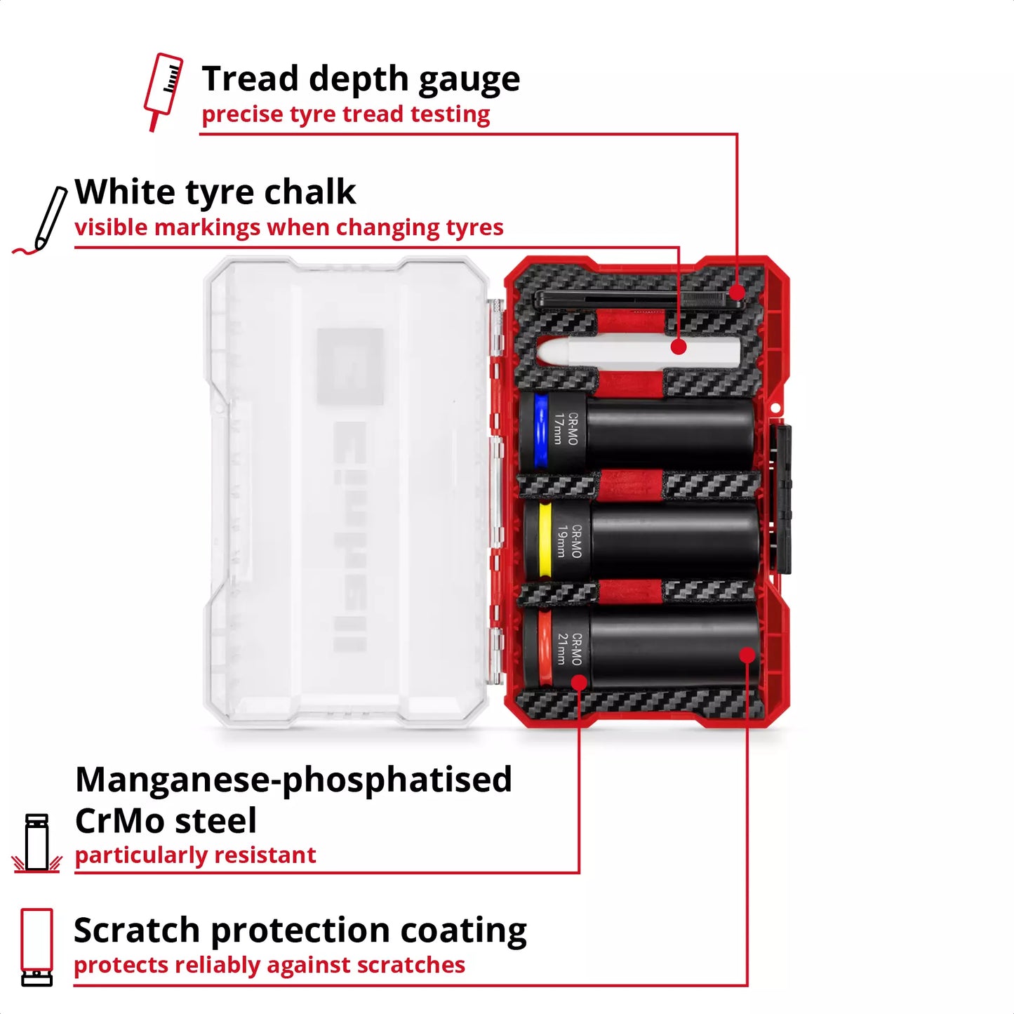 Conjunto de chaves de impacto Einhell 5pcs 49109273