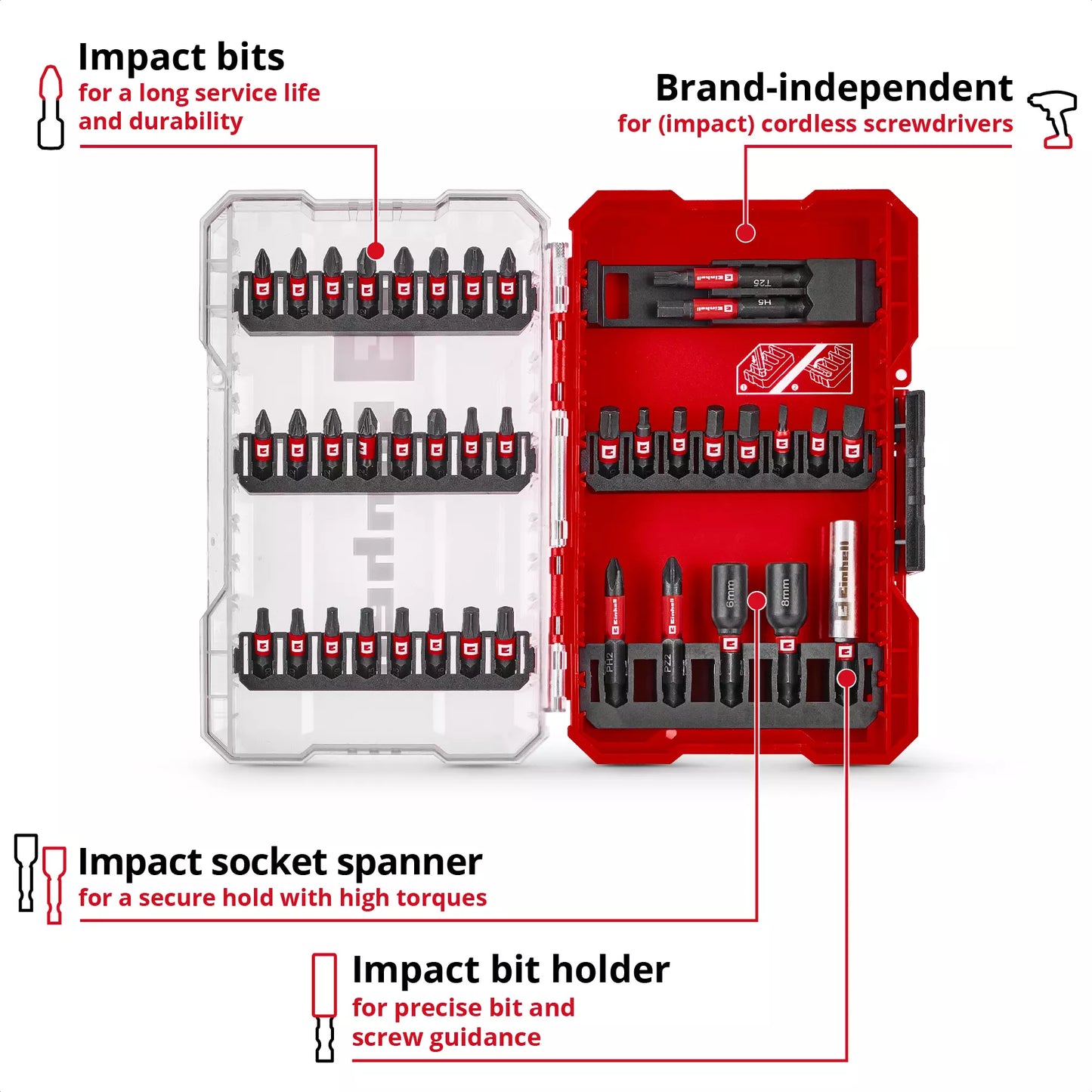 Juego de puntas 39pcs M-CASE Einhell 49109210