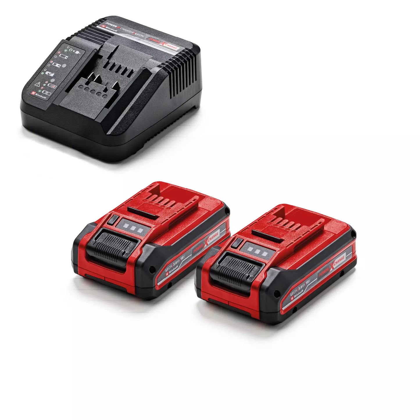 Conjunto 18 V Broca + Martelo perfurador + Esmeril + 2 baterias 3,0 Ah + Carregador Einhell TE-TK 18/3 Li +2 (CD+AG+HD)