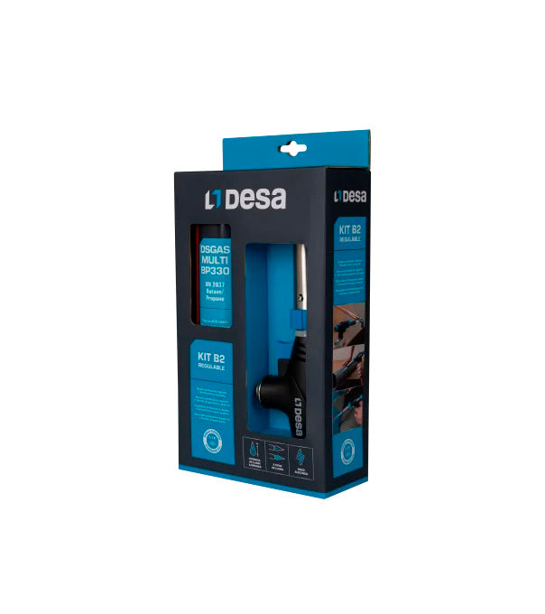 Kit maçarico a gás B2 regulável - EU 7/16" Desa 42503110