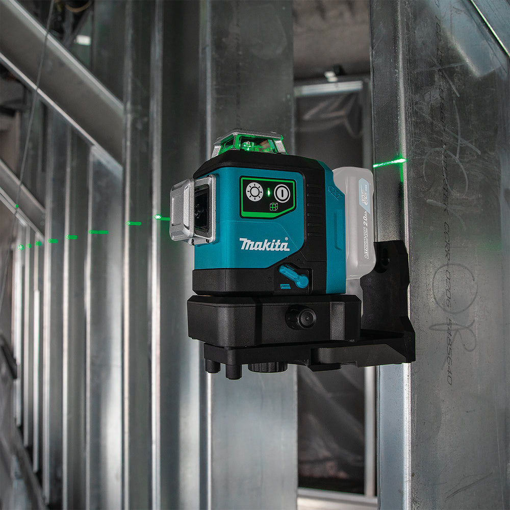 Nível laser de 3 linhas verdes 360º 12V CXT Makita SK700GD