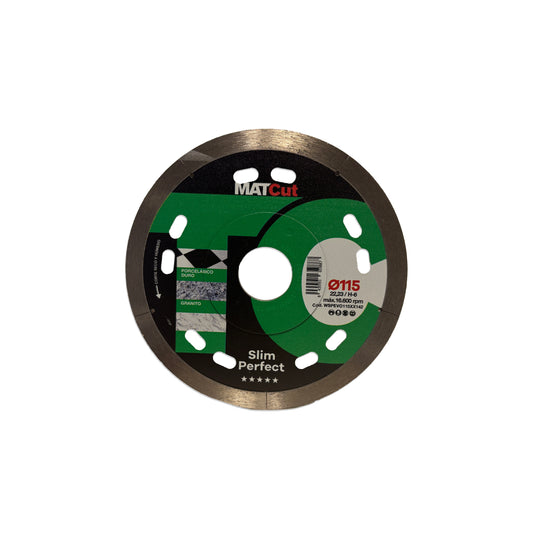 Disco contínuo de diamante para porcelânico Slim Perfect MATcut 115 mm Mussol