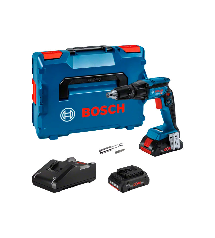 Aparafusadora a bateria para placas de gesso 18V 2bat 4Ah + carregador + mala de transporte Bosh GTB 18V-45