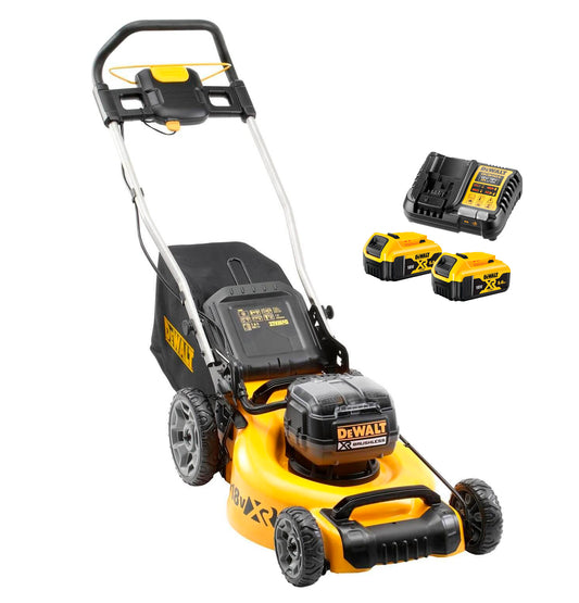 Corta-relva sem escovas XR 2x18V 48cm + 2bat 5Ah + carregador Dewalt DCMW564N