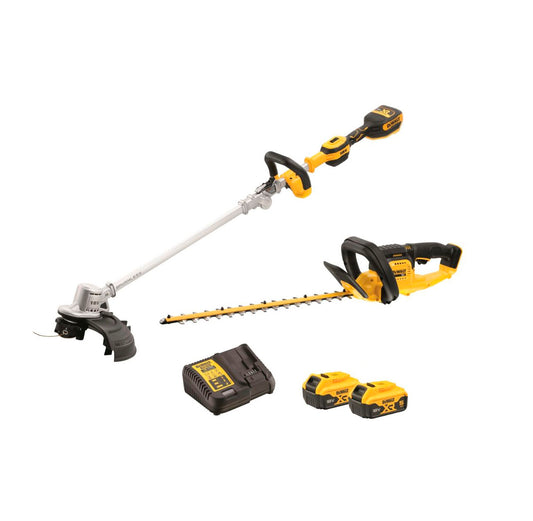 Conjunto combinado: Corta-sebes DCMHT563 + Corta-sebes DCMST561 + 2bat 5ah 18V + Carregador Dewalt DCMST561HT