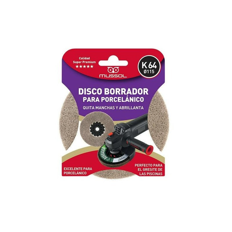 Disco de esmeril para porcelânico K64 115 mm Mussol