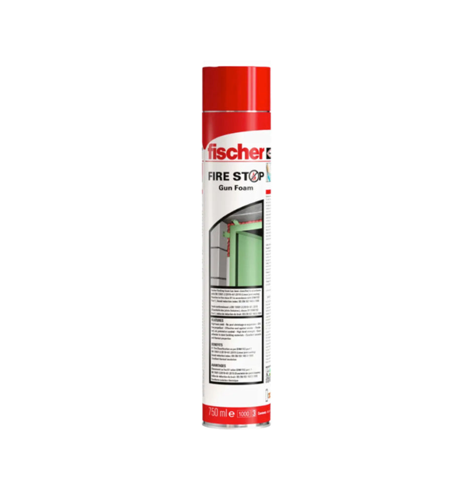 Espuma de poliuretano FireStop para pistola 750 ml da Fischer