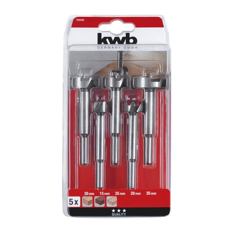 Conjunto de 5 brocas para dobradiças KWB 49706090
