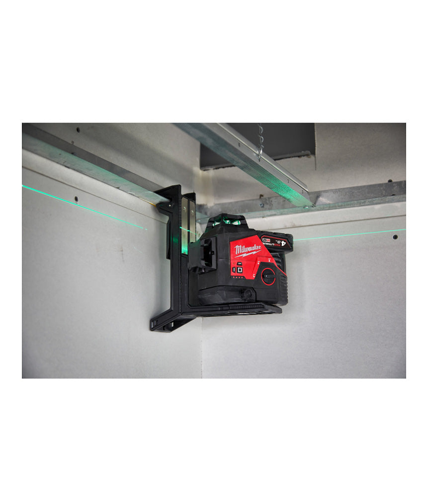 Nível laser de 3 linhas verde Bateria M12 + carregador + mala de transporte Milwaukee M123PL-401C