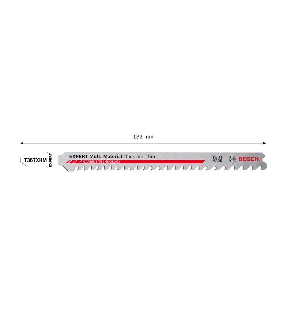 Lâmina de serra de recorte Expert Multi Material 132 mm T 367 XHM 3 unidades Bosch