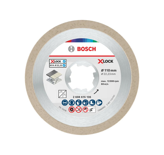 Disco de corte Bosch Ceramic X-Lock de 110 mm