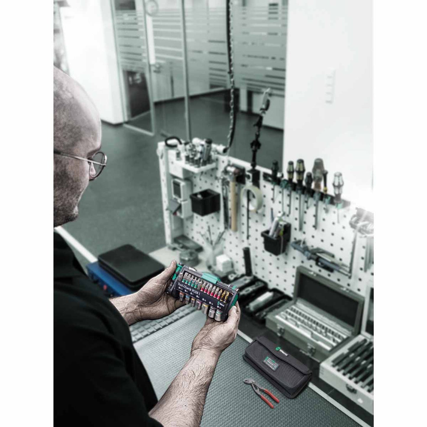 Jogo de catraca com chaves de caixa e bits 39 peças Tool-Check PLUS 1 Wera 049055